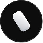 ITNRSIIET Mouse Pad Non-Slip Rubber Base Smooth Surface Stitched Edges Waterproof Durable Compatible with All Mice for Office & Gaming, Desk Accessory, Diameter 8.7 inch, JetBlack Solid