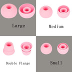 4 Pairs Silicone Earbud Tips Replacement Earbuds Cap Ear Tips Compatible with Powerbeats 1/2/3 Wireless Beats by Dre Headphones,(Pink)