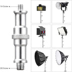 Heavy Duty Light Stand Tripod Stand for Photography, 9.19 Feet/2.8m Stainless Steel Light Tripods for Softbox, Speedlight, Strobe Light, Umbrella - Pack of 2