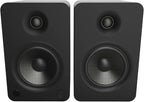 Kanto YU6 Powered Bookshelf Speakers with Bluetooth (Matte Black) with SP9 Desktop Stands (Black)