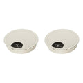 2 Pack Desk Grommet 3-1/8 Inch 80mm, Zinc Alloy Computer Desk Wire Hole Cover, Office Desktop Cord Cable Hole Metal Ring, Brushed Silver