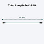 Alvin's Cables M12 8 Pin X Code to RJ45 Industrial Ethernet Cable for Cognex in Sight 8200 8400 Series IP67 Waterproof Shielded Cord for Industrial Camera 16.4ft/5M