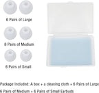 Silicone Ear Tips Replacement Earbud Tips for In-Ear Headphones (Inner Hole 3.8mm-5.5mm) 18 Pairs S M L