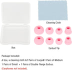 4 Pairs Silicone Earbud Tips Replacement Earbuds Cap Ear Tips Compatible with Powerbeats 1/2/3 Wireless Beats by Dre Headphones,(Pink)