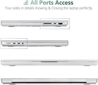 DONGKE for M4 MacBook Pro 16 Inch Case 2024 2023 2021 A3403 A3186 M3 A2991 M2 A2780 M1 A2485 Pro/Max Chip, Plastic Hard Shell Case & Keyboard Cover for Mac Pro 16 with Touch ID, Right & Left Brain
