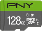 PNY 128GB Elite Class 10 U1 microSDXC Flash Memory Card - 100MB/s, Class 10, U1, Full HD, UHS-I, Micro SD (Pack of 1)