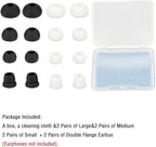 Replacement Earbud Tips Silicone Ear Tips Earbuds Buds Set Compatible with Powerbeats 1/2/3 Wireless Beats by Dre Headphones,8 Pairs Earbud Cap(Black+White)
