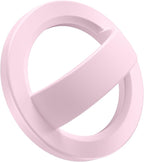 GONEZ Magnetic Phone Grip Compatible with MagSafe, Removable Silicone Loop Grip, Phone Ring Holder for Back of Phone for iPhone 16/15/14/13/12 Series, Pastel Pink