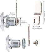 Thumb Operated Offset Cam Lock,Replacement Keyless Compartment Latch, Non-Locking Compartment Lock for RV, Camper, Vehicles, Storage Door Cabinet Mailbox Drawer(Color:S: 19 x 16mm)