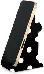 kate spade new york Acrylic Cell Phone Stand, Novelty Phone Holder for Desk, Black Cat (Picture Dot)