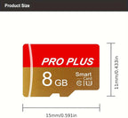 2 Pack TF Card 8GB with Adapter, High Speed Memory Card, UHS-I C10 A1 Memory TF Card for Tablet/Mobile Phone/Camera/Car Audio/Game Console (TF162 Red Gold 8GB)
