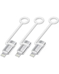 [MFi Certified] USB C to Lightning Adapter, Type C to Lightning Adapter Support 36W PD Fast Charging Compatible with iPhone iPad Silver -3 Pack