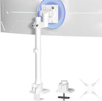 Monitor-Arm Ultrawide Heavy Duty 24-57'' - Aluminum Single Monitor Mount Holds up to 59.4lbs, Adjustable Desk Mount Stand, VESA75/100/200mm, White