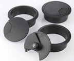 TuTuYa 8PCS Desk Grommet, Desk Grommet 2Inch(50mm) Desk Cable Grommet Desk Cable Hole Covers with Hole Saw, Ideal Solution for Office and Home Table Cable (Black, 2Inch_50mm)