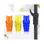 50 Pcs Cat5 Cat5E Cat6 Strain Relief Boot, RJ45 Plug Connector Cover Modular Network Plug Connector Cap Cable Connector Boots, Blue