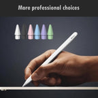 6 Color Tips for Apple Pencil tip, Apple Pen Tip Compatible with iPad Pencil Tip with Cover Case for Apple Pencil Pro/USB-C/ 1st Gen/ 2nd Generation iPencil(White,Black,Pink,Blue,Purple,Green)