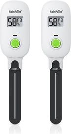 RAINPOINT Smart Digital Wireless Plant Moisture Meter Houseplant Indoor,WiFi Hub Needed,Capacitive Probe,Leave-in Soil Hygrometer Sensor,Real-time Monitor Outdoor Greenhouse Gardening(Two-Pack Set)