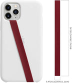 Sinjimoru Stretchable Silicone Phone Strap, Flexible and Elastic Grip Holder for iPhone & Android, Secure Phone Loops Finger Grip with Wireless Charging Support Sinji Loop Wine Red