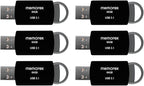 64GB Memorex USB 3.1 Flash Drive – Transfer Speeds Up to 10x Faster Than USB 2.0, Latest USB 3.1 Gen 1 Technology, Lightweight Design, for Daily File Management, Type-A Connector, 6-Pack
