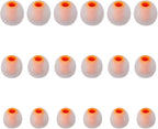 Earbud Tips Soft Silicone Earbuds Replacement Tips Fit for in-Ear Headphones(Inner Hole from 3.8mm - 4.2mm Earphones) 9 Pairs S/M/L,Transparent Orange