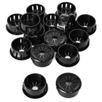 30PCS Cable Grommets, 7/8"(22mm) Desk Hole Cover Petal Shaped Buckle Type Nylon Snap Bushing Grommet, Wire Hole Cover Insert for Cables and Cords Management and Protection of Cabinet, Black