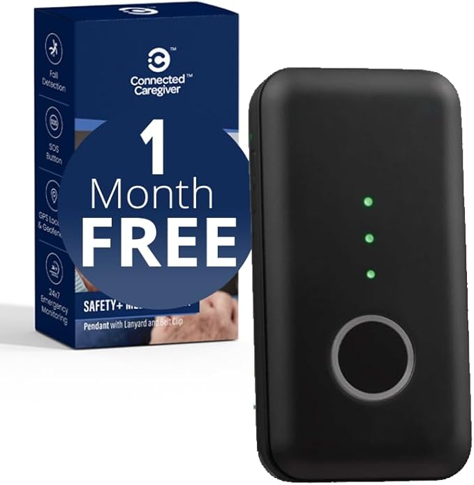 Safety+ Gemini 4G Medical Alert System for Seniors: Advanced, Fall Detection, 24/7 Monitor, WiFi Locate, SOS Button, Small, Lightweight, (Call to Activate)