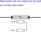 30pcs Reed Switch, Normally Open (N/O) Magnetic Induction Switch, Miniature Reed Contact (2mm x 14mm)