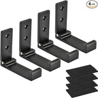 Folding Coat Hooks, Foldable Wall Hooks for Hanging Aluminum Alloy Cloth Hanger Coat Hanger Headphones Holder Headset Wall Hanger Hook- Pack of 4