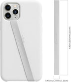 Sinjimoru Stretchable Silicone Phone Strap, Flexible and Elastic Grip Holder for iPhone & Android, Secure Phone Loops Finger Grip with Wireless Charging Support Sinji Loop Grey
