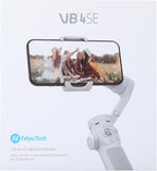 FeiyuTech VB 4SE Gimbal Stabilizer for Smartphone,Foldable Phone Gimbal for Video Recording,Gesture Control,Fit iPhone&Android, iPhone Stabilizer for YouTube,TikTok,Vlog,Live Stream,Max 0.69lb