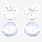 Aifeier ET 2PCS Desk Grommet 2 Inch/50mm Rubber Cable Wire Grommet Cable Hole Cover for Managing and Hiding Office PC Desk Cable Cord (White)