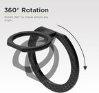 PureGear Magnetic Phone Grip Ring Stand, Magnetic Phone Ring Holder for MagSafe iPhone 16, 16 Pro, 16 Plus, 16 Pro Max, 15, 15 Plus, 14, 14 Pro, 14 Pro Max, 13, 12, Adjustable Kickstand(Carbon Fiber)