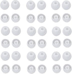 36 Pieces Medium Earbud Tips Soft and Comfortable Ear Bud Replacement Pieces Silicone Fit Most in-Ear Headphones，Inner Hole 3.8mm -5.5mm，Medium Clear White Replacement Eartips