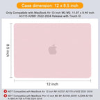 MOSISO Compatible with MacBook Air 13 inch Case 2025 2024 2023 2022 M4 A3240 M3 A3113 M2 A2681, Plastic Hard Shell&Keyboard Cover&Screen Film&Type C for MacBook Air 13.6 inch Case, Baby Pink