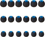 Brandless Earbud Tips Soft Silicone Earbuds Replacement Tips Fit for in-Ear Headphones(Inner Hole from 3.8mm - 4.2mm Earphones) 9 Pairs S/M/L,Black/Blue