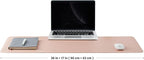 Cork Desk Mat - Dual-Sided Desk Pad for Office and Home - Desk Organization and Accessories - Ideal for Large Mouse Pad and Desk Mats on Top of Desks(Pink,36"x 17")
