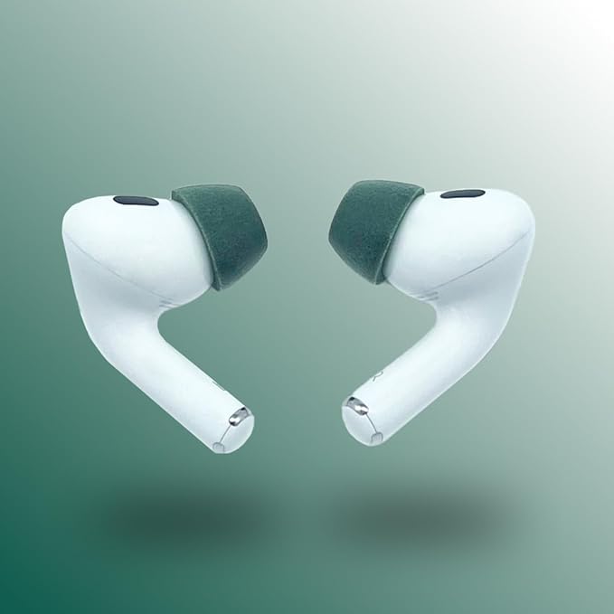 Comply Memory Foam Replacement Earbud Tips for Apple AirPods Pro 1 & 2 | Ultimate Comfort, Secure Fit, Superior Noise Isolation | Anti Slip, Prevent from Falling Out | Green, Large (3 Pairs)