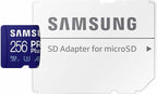 Samsung PRO Plus microSD Memory Card + Adapter, 256GB microSDXC, Up to 180 MB/s, Full HD & 4K UHD, UHS I, C10, U3, V30, A2, for Android Smartphones, Tablets, GoPRO, and DJI Drone (MB MD256SA/AM)