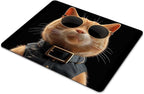 Square Mouse Pad Cool Cat with Sunglasses-1,Gaming Mouse Pads for Desk,Soft Computer Waterproof Non-Slip Mouse Mat