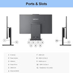 Lenovo 2024 IdeaCentre I Business All-in-One, 27" FHD Touchscreen 100Hz, Intel Core i5-13420H, 16GB DDR5 RAM, 2TB SSD, Wireless Charging Base, Wireless KB & Mouse, Wi-Fi 6, Windows 11 Pro, Grey