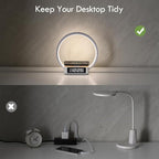 Alarm Clock,Table Lamp with Wireless Charging,Touch Bedside Lamp with 3 Brightness Levels,Snooze,Sunrize Wake-Up Light,Idea Gifts for Women,Men,Teens,Adults