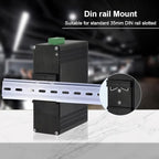 Industrial 8-Port Gigabit Ethernet Plus Switch with 2x10G SFP+ and 4x1.2.5G SFP, 10/100/1000Mbps, DIN Rail Mount Unmanaged Ethernet Fiber Switch