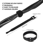 OneLeaf 120PCS Cord Organizer 6in Cable Ties Reusable with Hook and Loop, Colorful Fastening Cord Ties Wire Management for Home, Office, Data Centers, and Electronics, 5 colors
