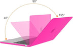 MOSISO Compatible with MacBook Air 13 inch Case 2025 2024 2023 2022 M4 A3240 M3 A3113 M2 A2681, Plastic Hard Shell&Keyboard Cover&Screen Film&Type C for MacBook Air 13.6 inch Case, Bright Rose