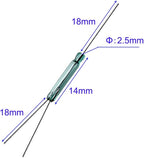 10pcs 4W 3 Pin Reed Switch Reed Contact Normally Open N/O N/C SPDT, Glass Reed Relay Magnetic Induction Switch (2.5mm x 14mm)