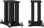 A Pair of Universal Speaker Stands, Heavy Duty Speaker Stands Holds Bookshelf Speaker Satellite Speaker Large Speaker, Vibration-Absorbing MDF Design, Holds 88lbs Speaker (Black, 40cm/15.7in)