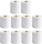 FungLam 10 Rolls 4"x6" Direct Thermal Printer Label, Shipping Labels Compatible with Zebra, Rollo and Most Thermal Printer, Perforated Postage Label Paper, 250 Labels/Roll