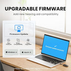 Avantree Voyager HA - Auracast Transmitter for Hearing Aids with Display & Volume Control, LE Audio, Bluetooth 5.4, Qualcomm Chip, Firmware Upgradeable, AUX for TV, PC