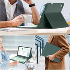 Galaxy Tab A9 Plus Case with Keyboard 5G 11 Inch 2023 (SM-X210/X216/X218), 7 Color Backlit Detachable Tablet Keyboard Cover with S Pen Holder for Samsung Galaxy Tab A9+ 11" (Dark Green)