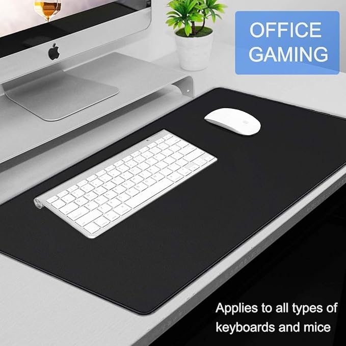 Large Mouse Pad, 35.42x15.7 inch Large Gaming Non-Slip Mousepad, Water Resist Computer Keyboard Mouse Mat Rubber Base Long Desk Mouse Pad for Work & Gaming, Office & Home, Black